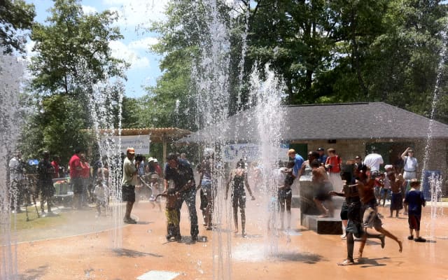 Perkerson Park splash pad at Perkerson Park