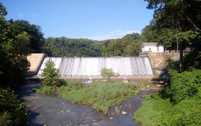 Lake Roland Dam at Lake Roland Park