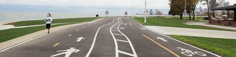 Chicago Lakefront Trail in Chicago, Illinois