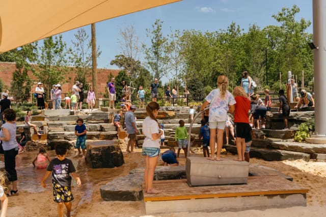 Children playing in Sand Bowl