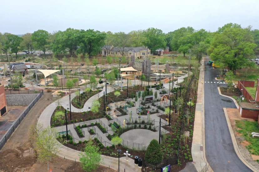 Aerial view of the Sensory Maze