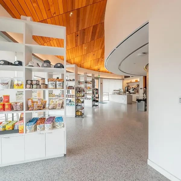 Interior shelves and counter at Market 317