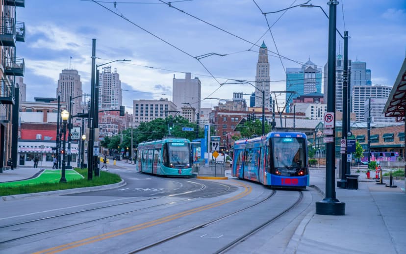 KC Streetcar Riverfront Stop at Berkley Riverfront Park