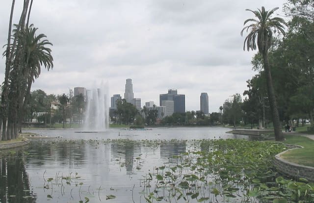 Lady of the Lake Statue at Echo Park Lake