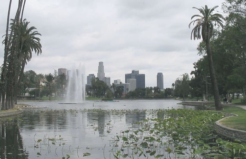 Lady of the Lake Statue at Echo Park Lake