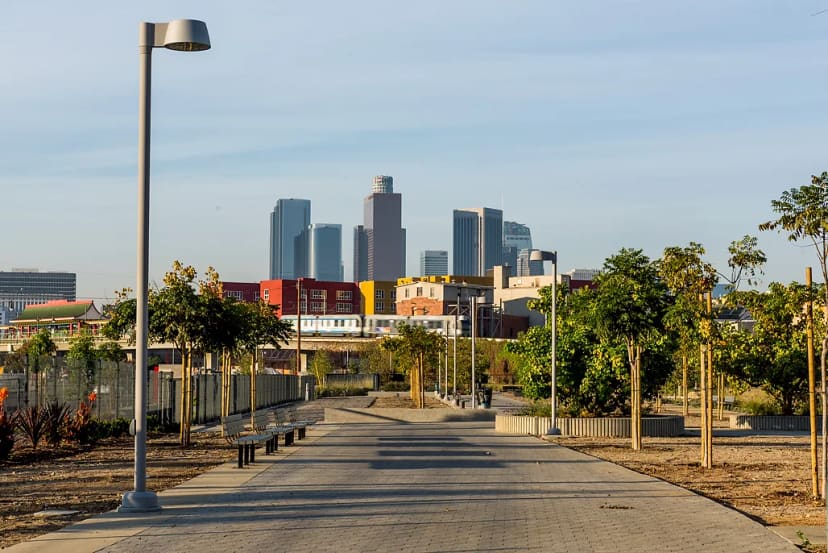 Spring Street Parking Lot & EV Chargers at Los Angeles State Historic Park