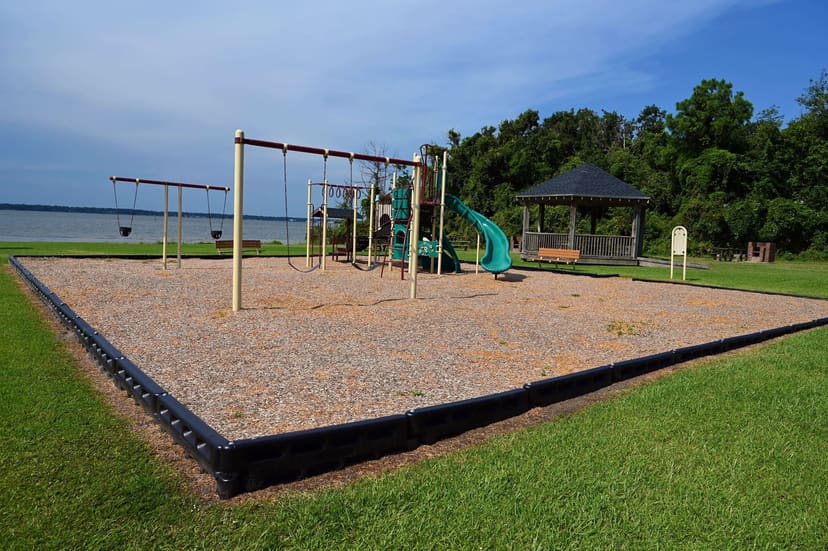 Playground and gazebo at Mitchell Village Park