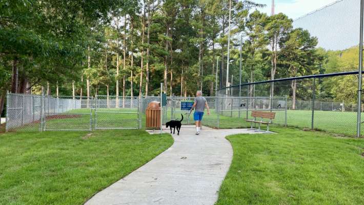 Fenced dog run at Roberts Park