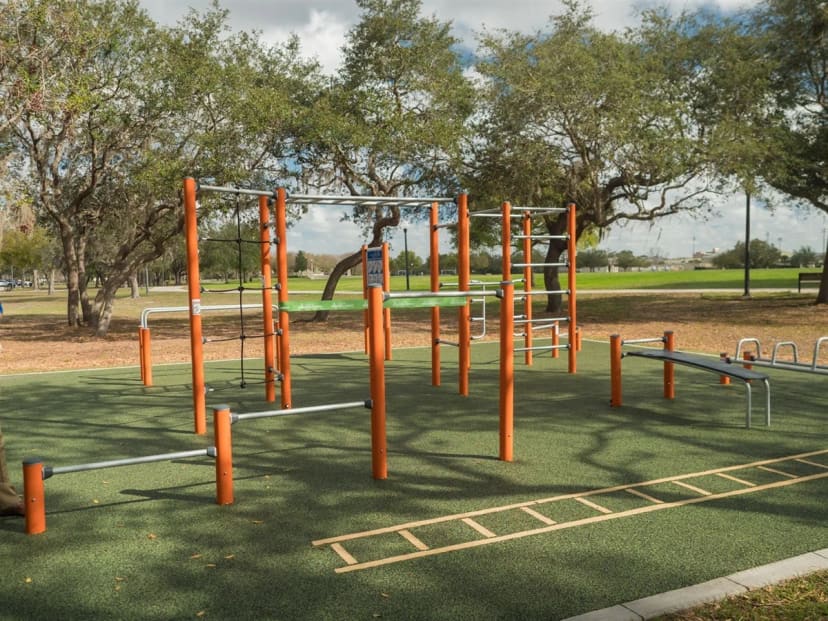 Central open lawn at Blue Jacket Park