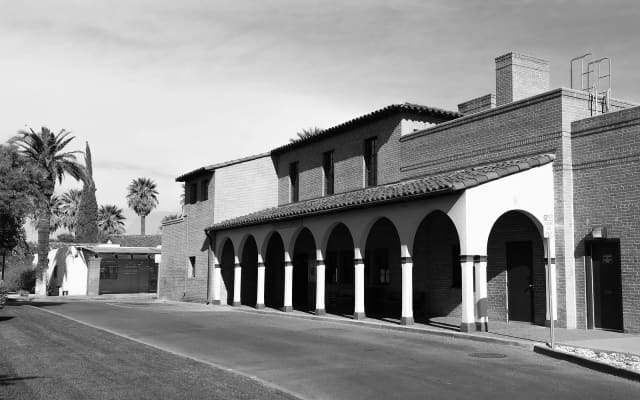 Encanto Park lagoon and boathouse at Encanto Park
