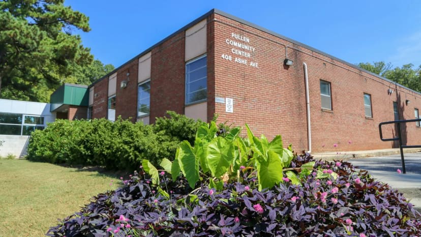 Brick exterior of Pullen Community Center