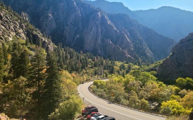 Donut Falls Trailhead at Big Cottonwood Canyon