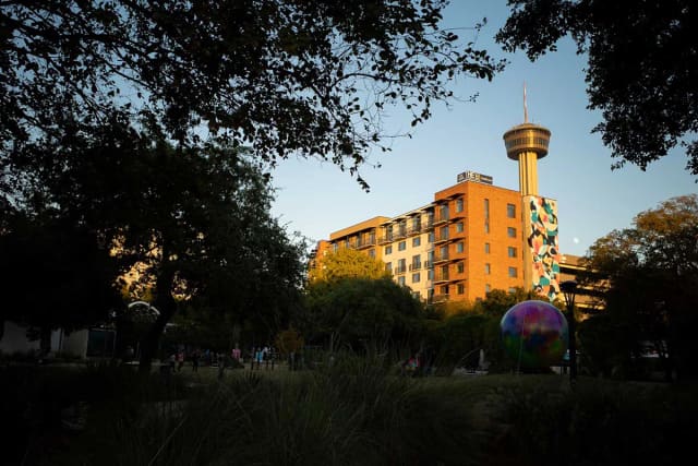 Tower Park basketball court at Hemisfair