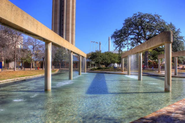 Hemisfair splash pad at Hemisfair
