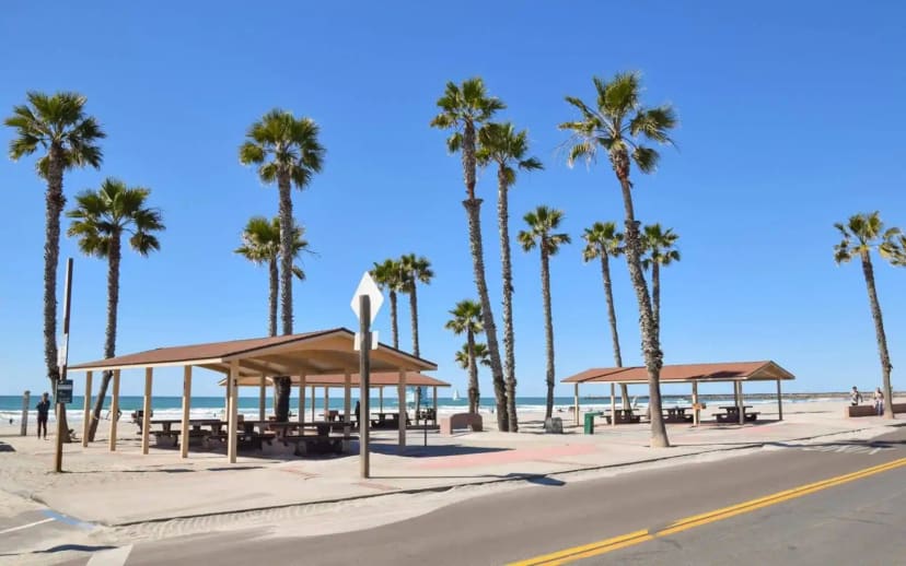 Harbor Beach in Oceanside, California