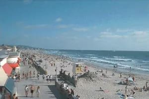 Ocean Front Walk & Mission Beach Boardwalk in San Diego, California