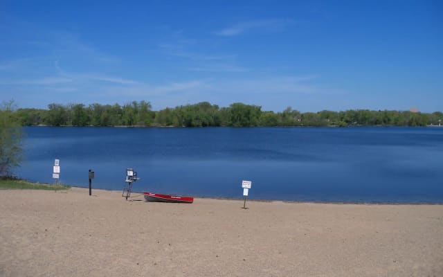 Cedar Lake East Beach at Chain of Lakes Regional Park