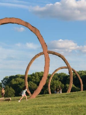 The three earth-cast concrete rings of Thomas Sayre's Gyre