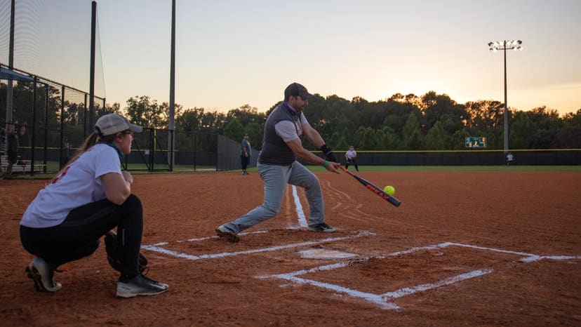 Softball game at Walnut Creek Athletic Complex