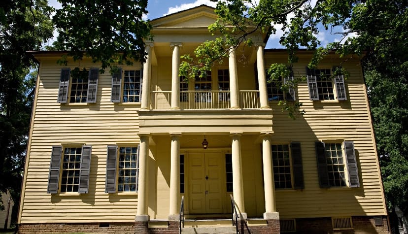 Mordecai House and lawn at Mordecai Historic Park