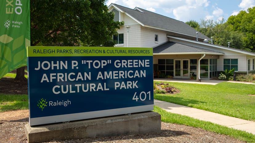 John P. Top Greene African American Cultural Park entrance sign